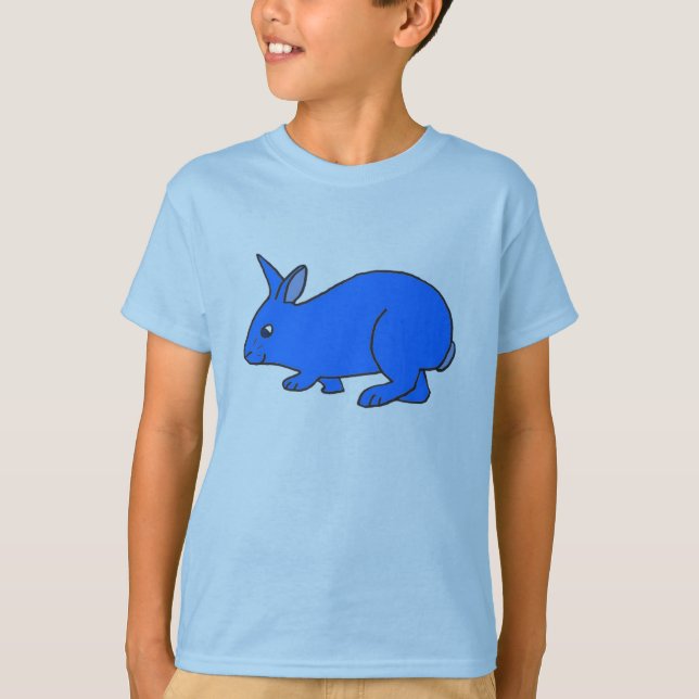 Camiseta Prendas de conejo azul (Anverso)
