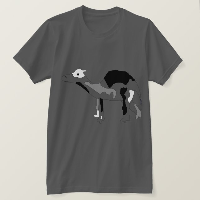 Camiseta Prendas de escala de grises de camelflaje (Anverso del diseño)