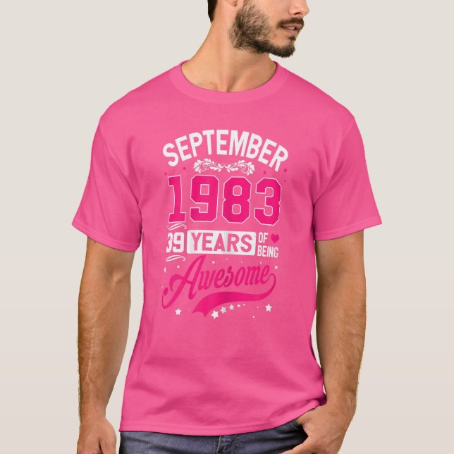 Camiseta Prendas de vestir de cumpleaños 39 años para mujer (Anverso)