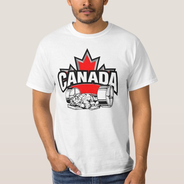 Camiseta Prensa de banco de Canadá del equipo 1 (Anverso)