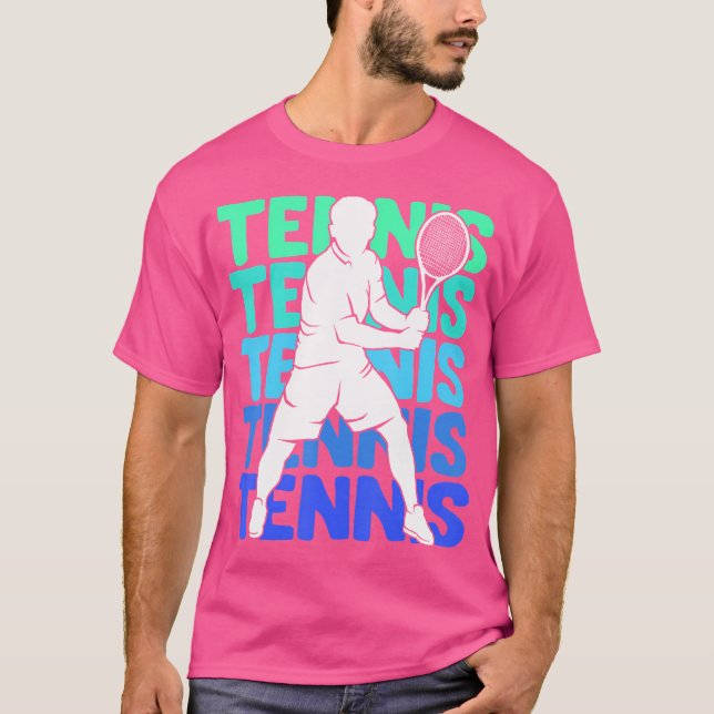 Camiseta Prensa De Tenis Para Hombres Regalo Idea Niños Jóv (Anverso)