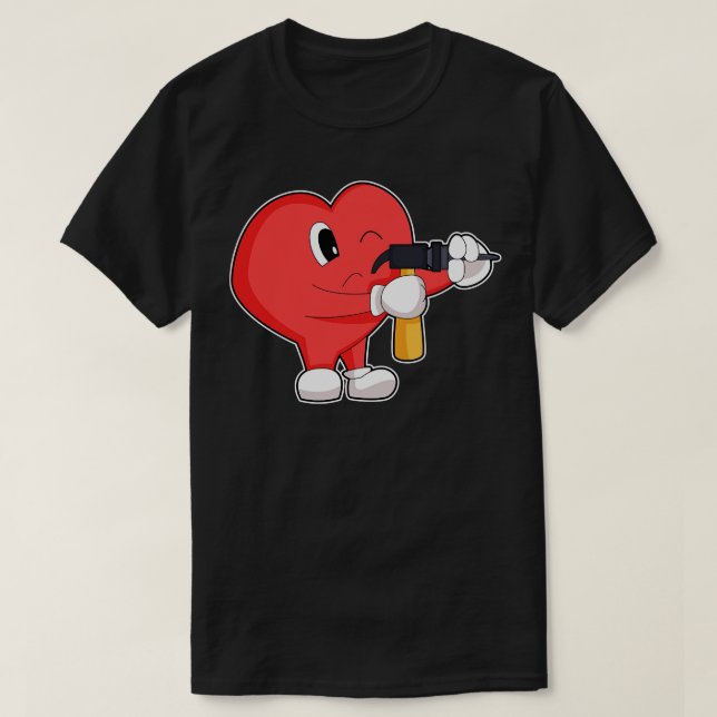 Camiseta prensa Heart Handyman Drill (Diseño del anverso)