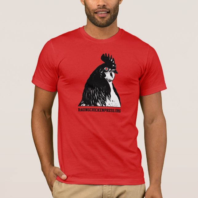 Camiseta Prensa T básico del pollo el rabiar (Anverso)
