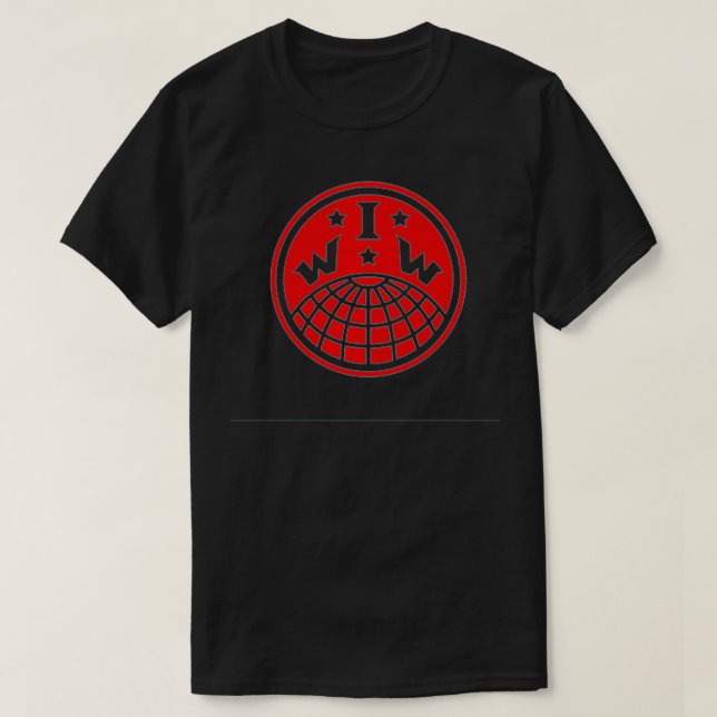 CAMISETA PREOCUPACIÓN DE LA GRÁFICA DE SABOTAJE CAT IWW FRE (Diseño del anverso)