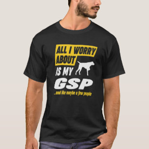 Camiseta Preocupación por el perro puntero alemán de corta