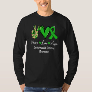 Camiseta Preocupaciones ambientales Paz Esperanza Cinta Ver