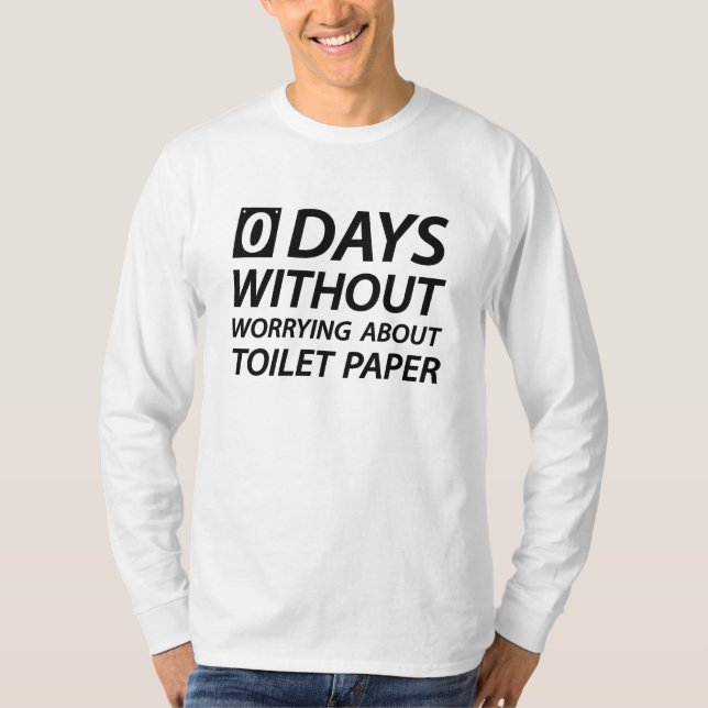Camiseta Preocupaciones por papel higiénico (Anverso)