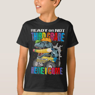 Camiseta Preparado O No De Tercer Grado Aquí Vengo Monster