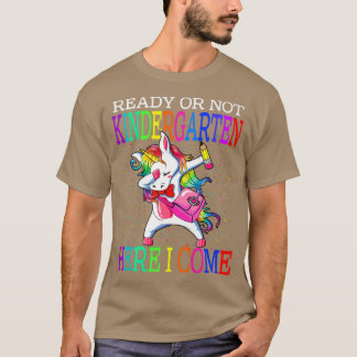 Camiseta Preparado O No El Jardín De Niños Aquí Vuelvo Unic