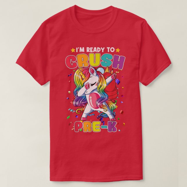 Camiseta Preparado para aplastar a niños de preescolar de U (Diseño del anverso)