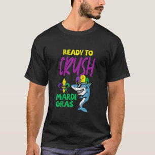 Camiseta Preparado para aplastar al niño pequeño Mardi Gras