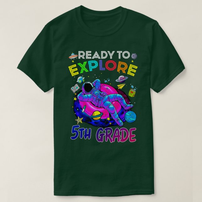 Camiseta Preparado para cursar el quinto grado de vuelta a  (Diseño del anverso)