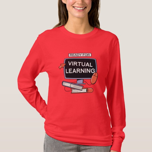 Camiseta Preparado para el aprendizaje virtual (Anverso)