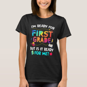 Camiseta Preparado Para El Primer Grado De Regreso A La Esc
