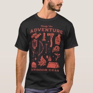 Camiseta Preparado para elementos de acampar de artes de av