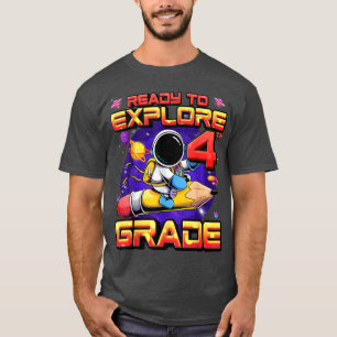 Camiseta Preparado para explorar a un astronauta de cuarto 