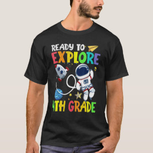 Camiseta Preparado para explorar a un astronauta de cuarto