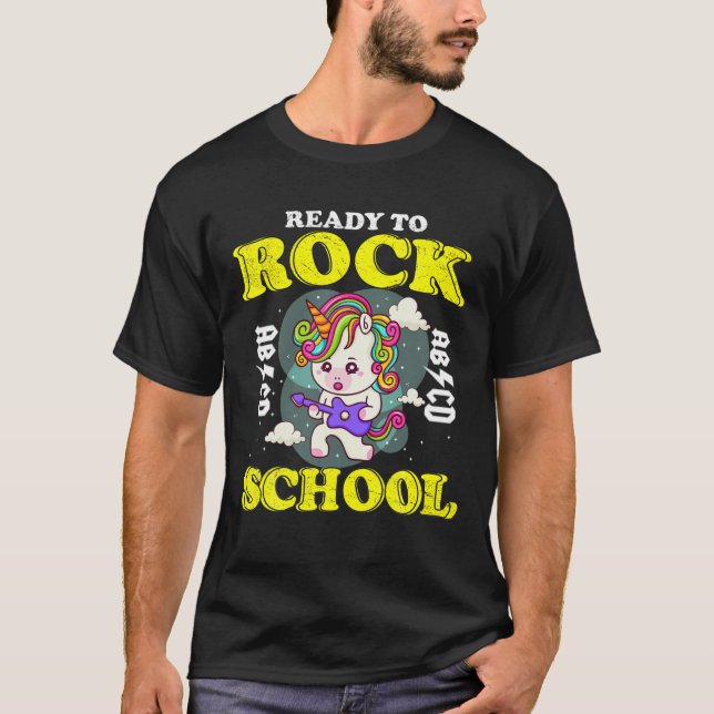 Camiseta Preparado Para La Escuela De Rock, Para Que El Uni (Anverso)