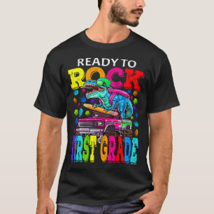 Camiseta Preparado Para Rocar Monstruo De Primer Grado Dino