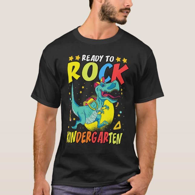 Camiseta Preparado Para Rodar El Jardín De Niños Dinosaurio (Anverso)