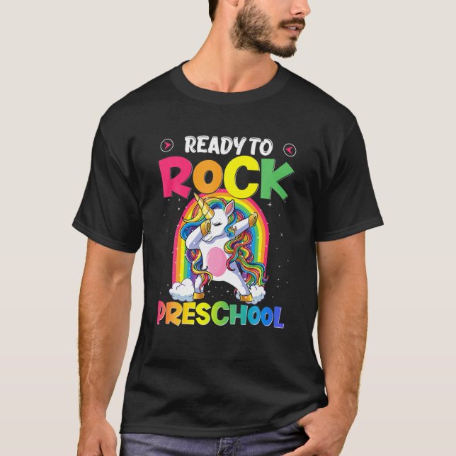 Camiseta Preparado Para Rodar El Preescolar Dabbing Unicorn (Anverso)