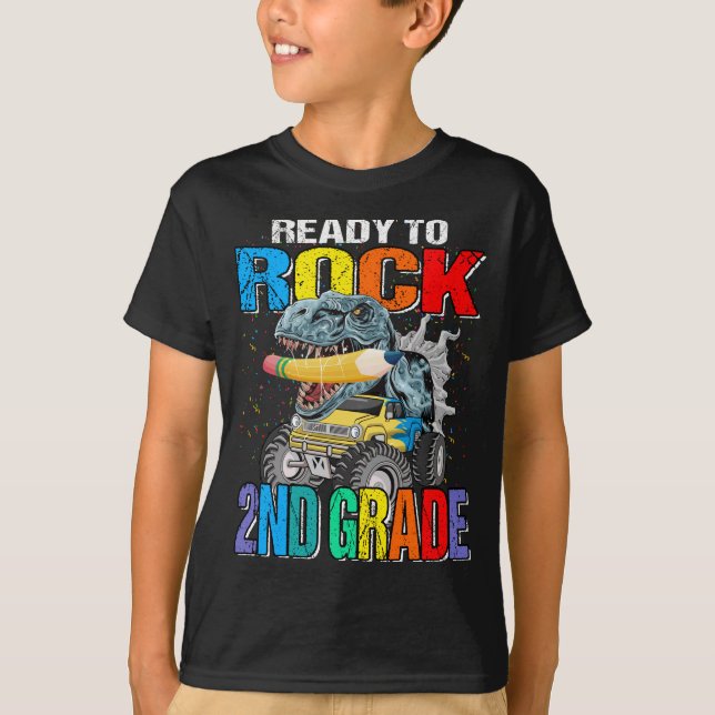 Camiseta Preparado para rodar Monstruo de 2º Grado Niño Din (Anverso)
