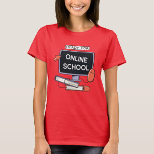 Camiseta Preparado para una escuela en línea