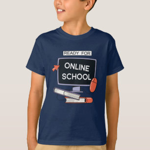 Camiseta Preparado para una escuela en línea