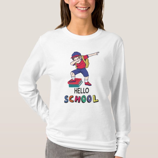 Camiseta Preparado para una escuela en línea (Anverso)