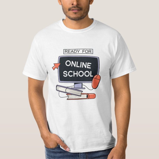 Camiseta Preparado para una escuela en línea (Anverso)