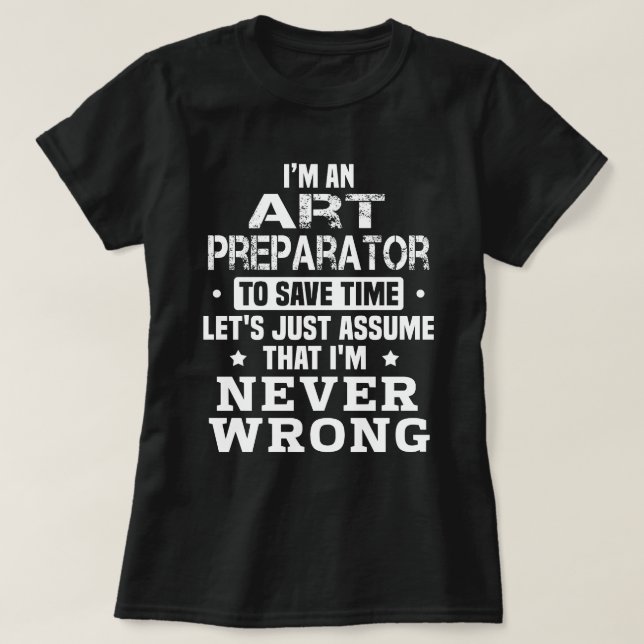 Camiseta Preparador de arte (Diseño del anverso)