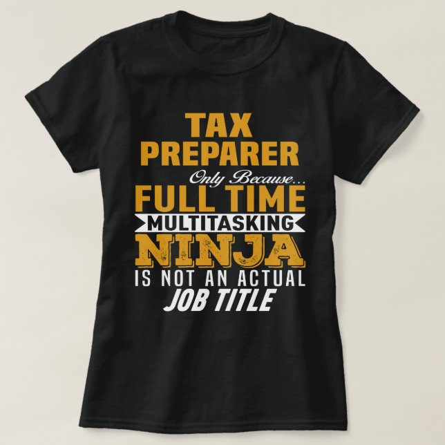 Camiseta Preparador de impuestos (Diseño del anverso)