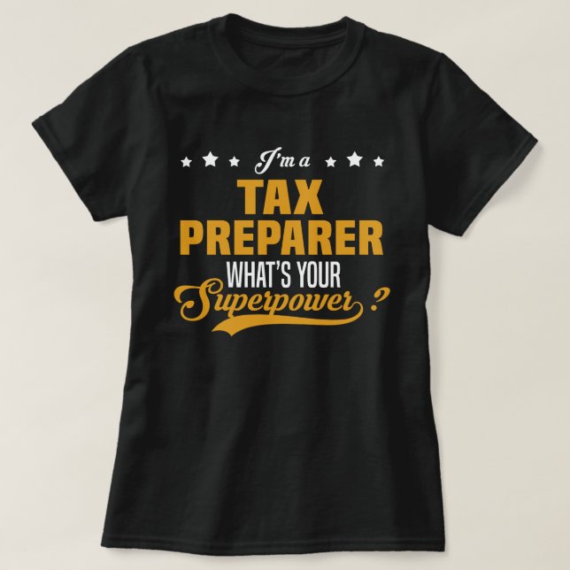 Camiseta Preparador de impuestos (Diseño del anverso)