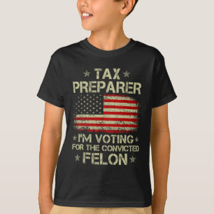 Camiseta Preparador que votaré por el convicto Felon Funny