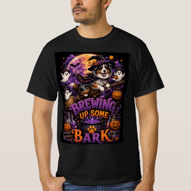 Camiseta Preparando Un Poco De Corteza Pastor Austral Bruja (Anverso)