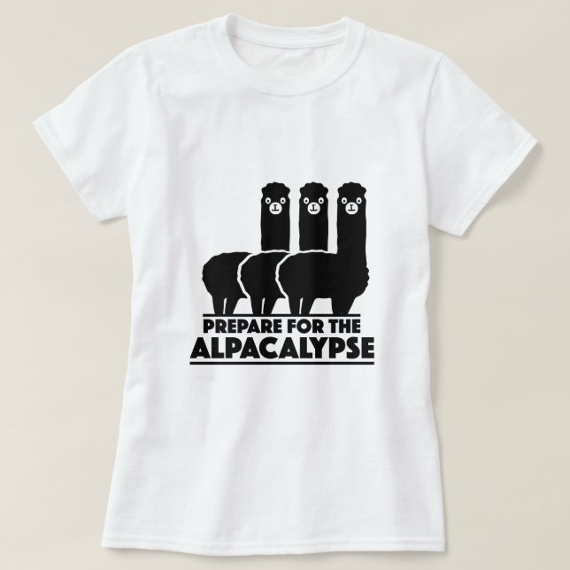 Camiseta Prepararse Para El Alpacalypse (Diseño del anverso)