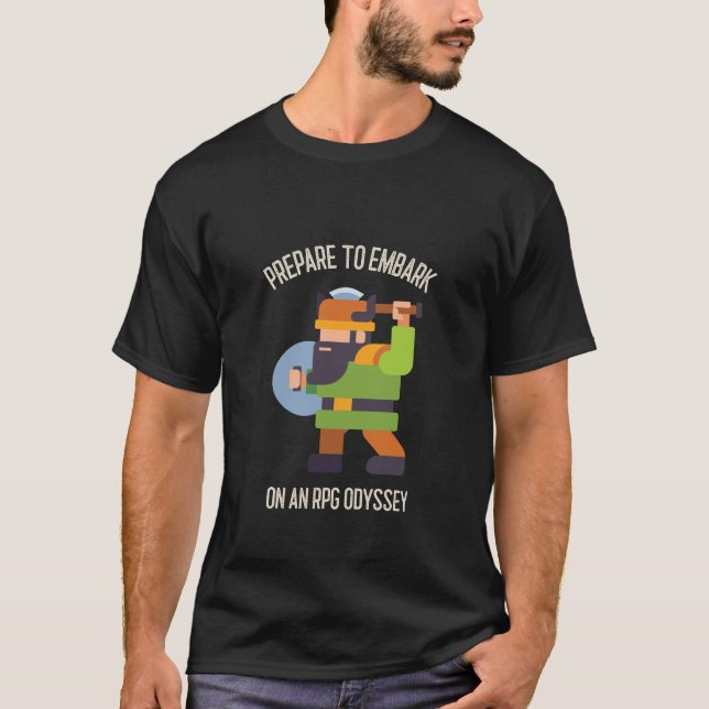 Camiseta Prepararse para embarcarse en una odisea de RPG (Anverso)