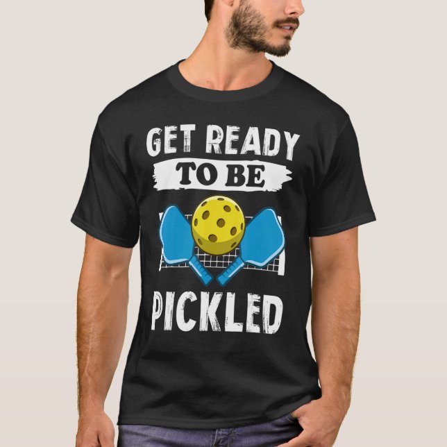 Camiseta Prepararse Para Jugar A Las Bolas De Pickleball (Anverso)