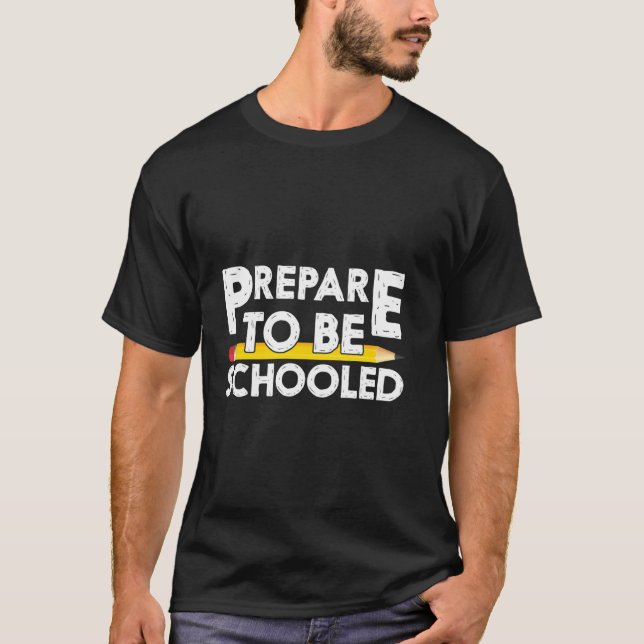 Camiseta Prepararse Para Ser Maestra Escolar Con Lápiz (Anverso)
