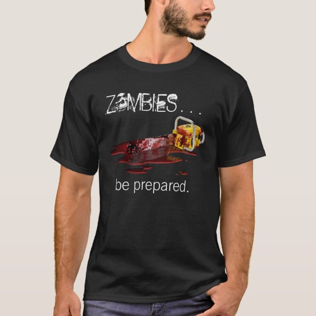 Camiseta Preparen a los ZOMBIS…. - negro (Anverso)