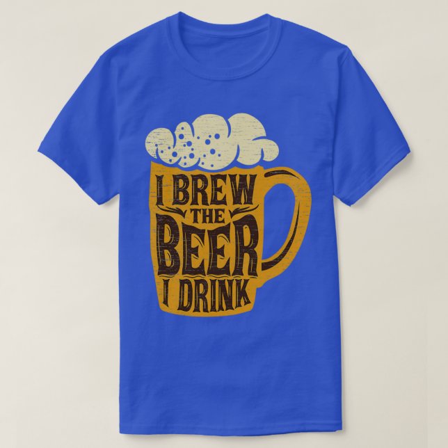 Camiseta Preparo La Cerveza Que Bebí En Casa Preparando T (Diseño del anverso)