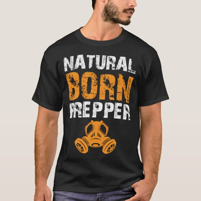 Camiseta Prepper Survivalism Natural Borper (Anverso)