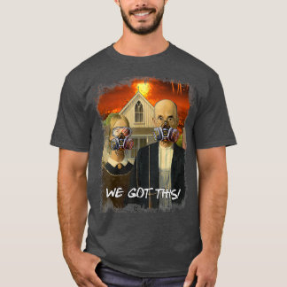 Camiseta Preppers Gifts American Gothic Parody Doomsday