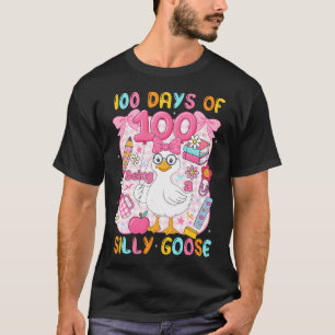 Camiseta Preppy 100 Días De Ser Un Ganso Tonto 100º Día S