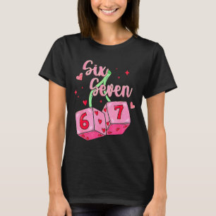 Camiseta Preppy 67 San Valentín Seis Siete Dados 6 7 Hombre