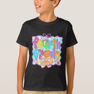 Camiseta Preppy de regreso a la escuela chicas de 4to grado