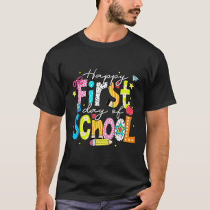 Camiseta Preppy De Vuelta Al Colegio Feliz Primer Día De Co
