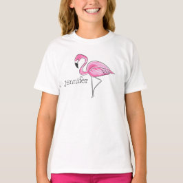 Camiseta Preppy Flamingo rosa personalizado