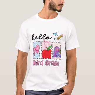 Camiseta Preppy Girly Ck Para La Escuela Hola Tercera Maest