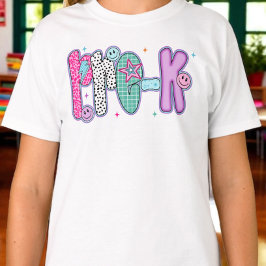 Camiseta Preppy Pre K First Day of School Coquette